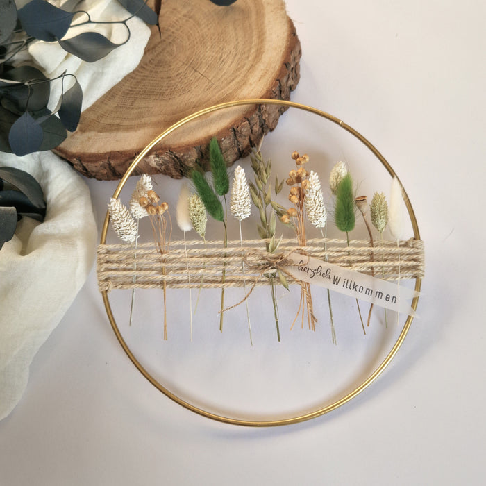 DIY-Set Trockenblumen-kranz grün