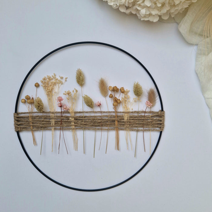 DIY-Set Trockenblumen-kranz zartrosa