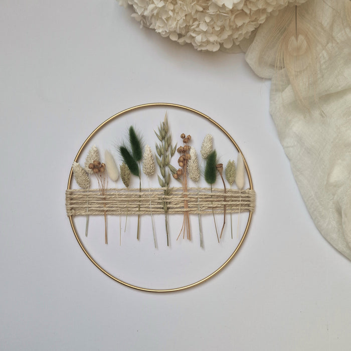 DIY-Set Trockenblumen-kranz grün